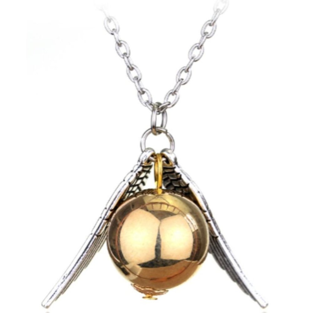 Harry Potter Golden Snitch Necklace Ball & Wings